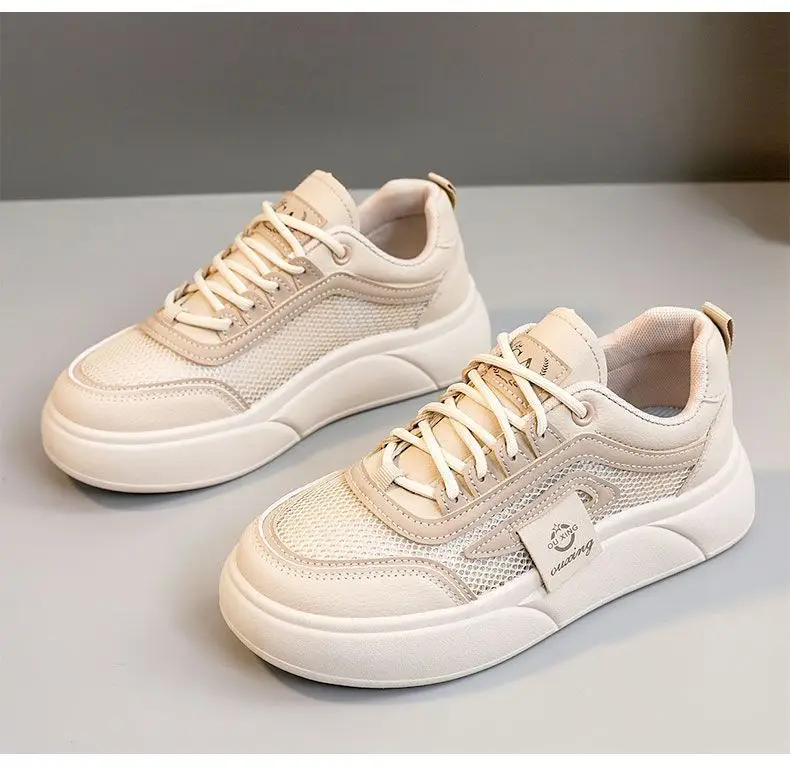 Women White Mesh Casual Sneakers with Soft Sole — feature 9