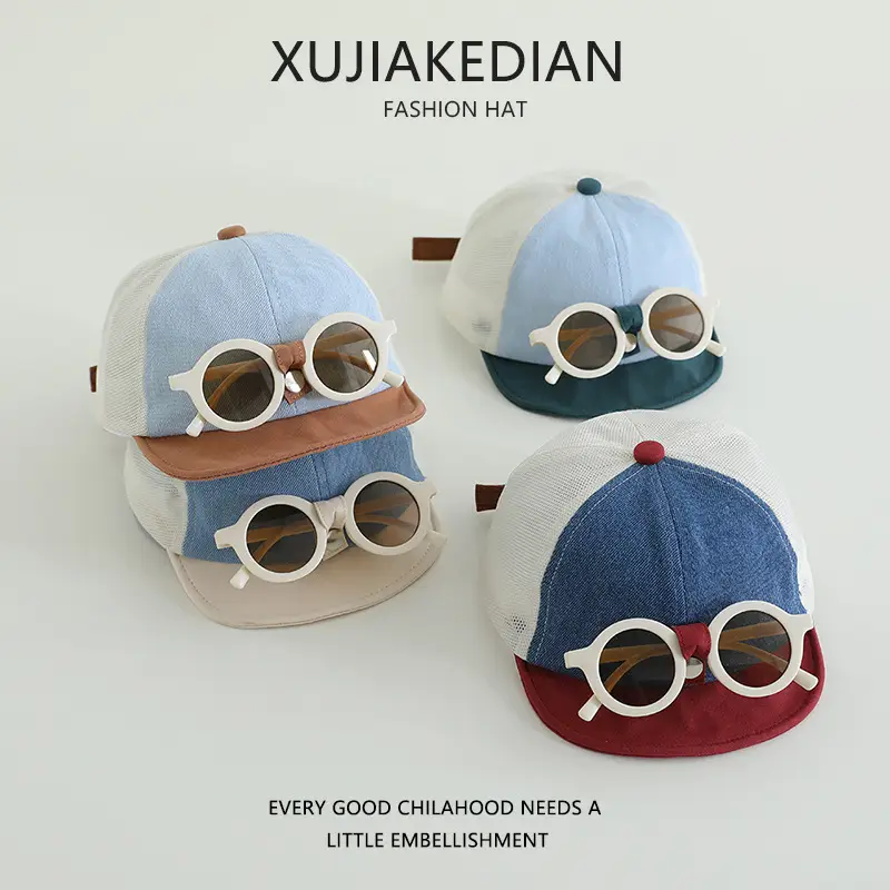 XUJIAKEDIAN Fashion Hats with Detachable Sunglasses for Kids