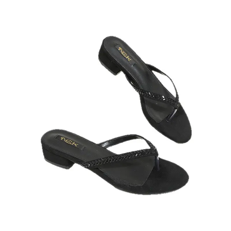 Cross-Border Hot-Selling Summer New Flip-Flops for Outer Wear, Fashionable and Versatile Solid Color Sandals, High-End and Exquisite Beach Shoes - Image 11