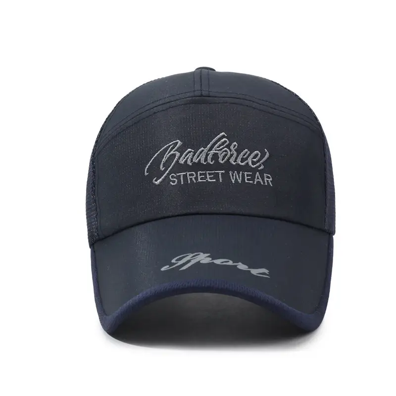 Spring Summer Mesh Sun Hat with Letter Embroidery - Image 6