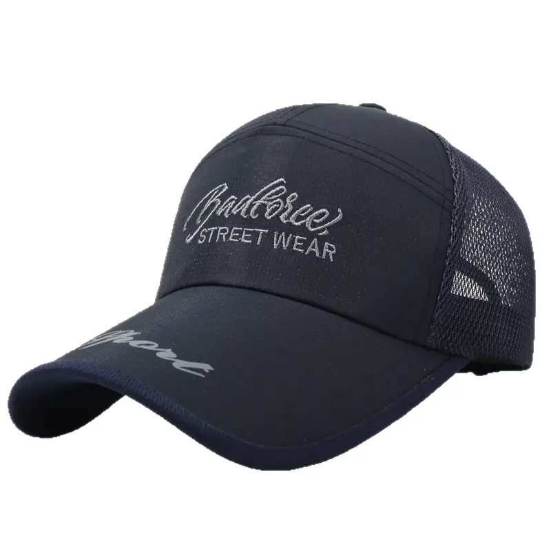 Spring Summer Mesh Sun Hat with Letter Embroidery - Image 9