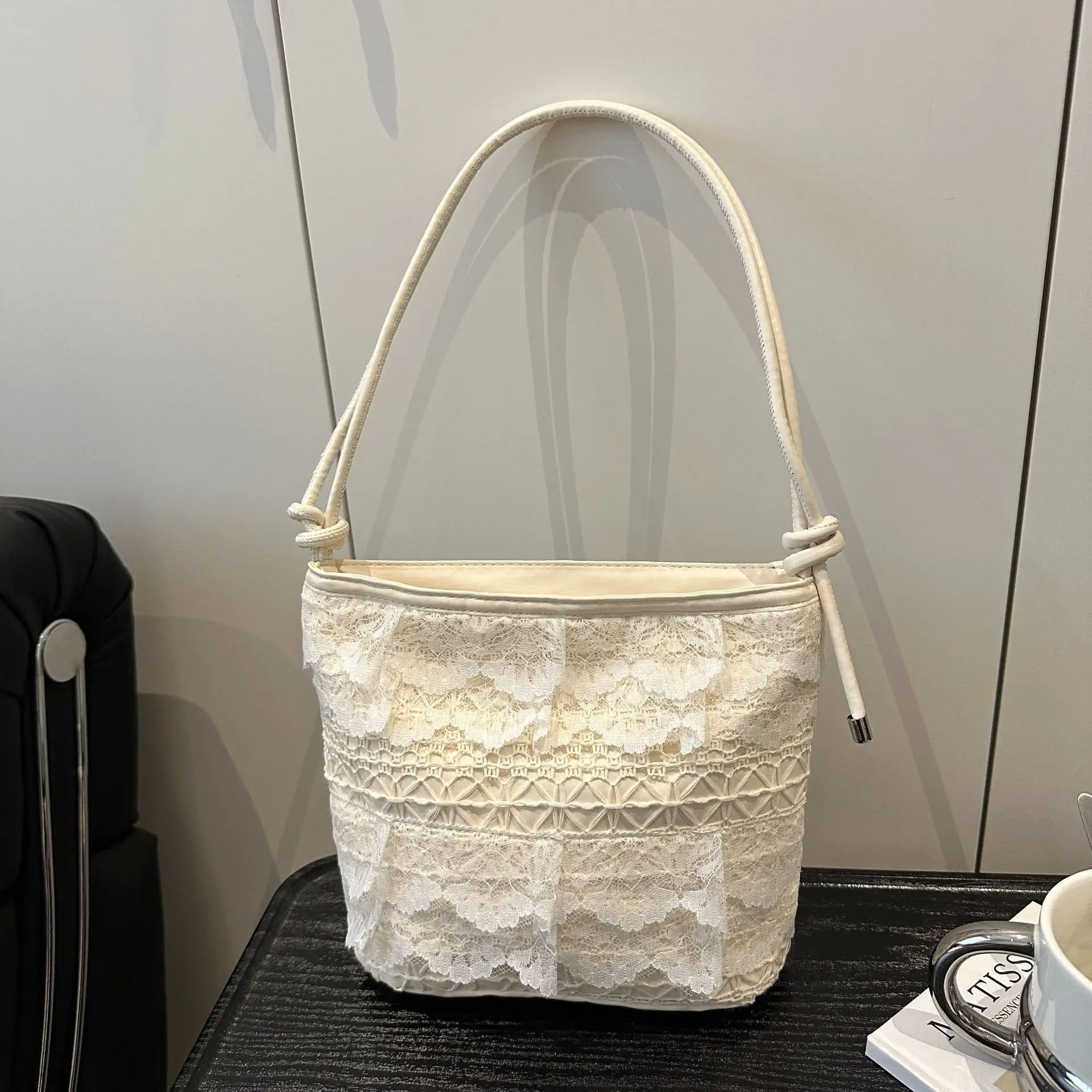 Lace Embroidered Shoulder Bag for Women Summer 2025