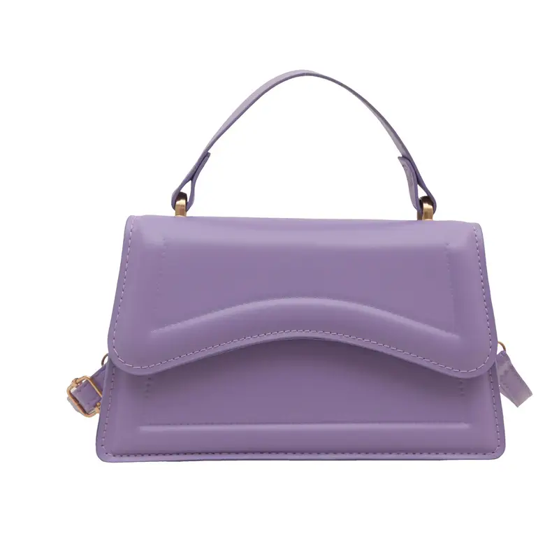 White Textured Square Shoulder Bag for Women - Image 14