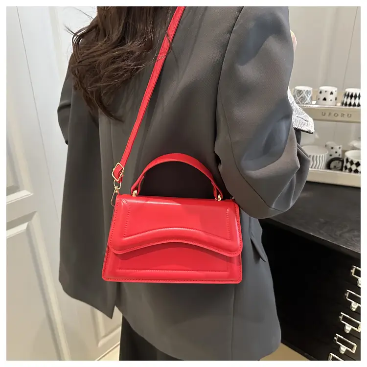 White Textured Square Shoulder Bag for Women — feature 10