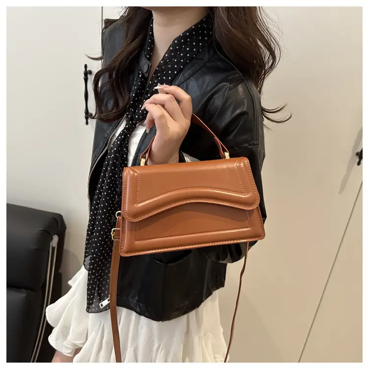 White Textured Square Shoulder Bag for Women — feature 16