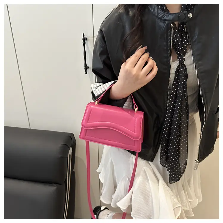White Textured Square Shoulder Bag for Women — feature 18