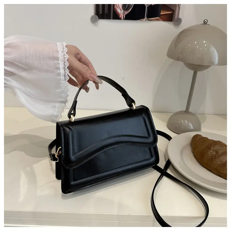 White Textured Square Shoulder Bag for Women — feature 20