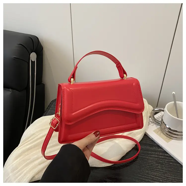 White Textured Square Shoulder Bag for Women — feature 25