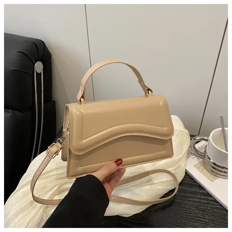 White Textured Square Shoulder Bag for Women — feature 28