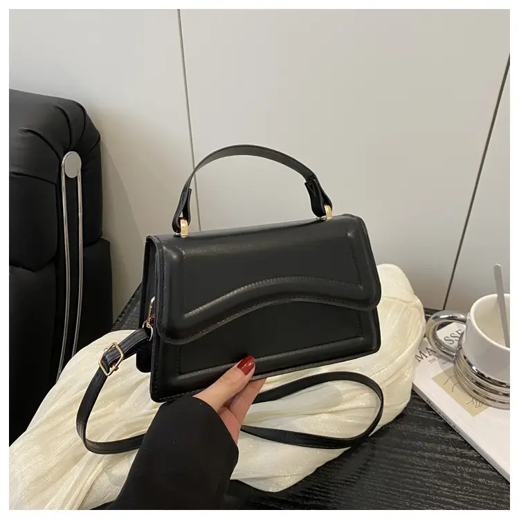 White Textured Square Shoulder Bag for Women — feature 31