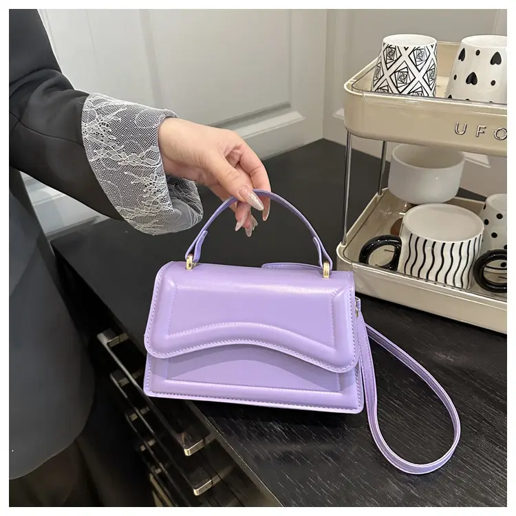 White Textured Square Shoulder Bag for Women — feature 8