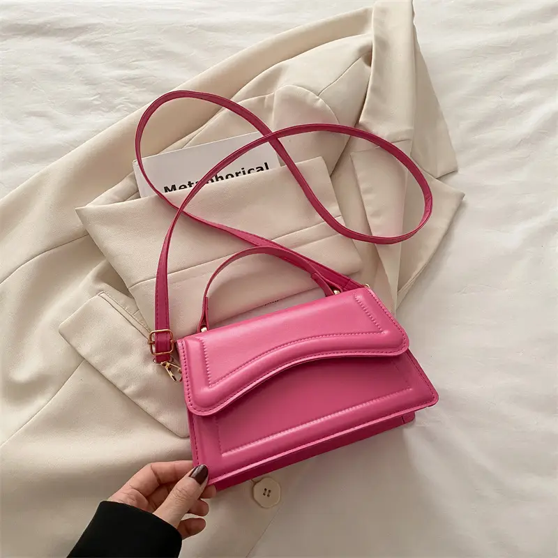 White Textured Square Shoulder Bag for Women - Image 5