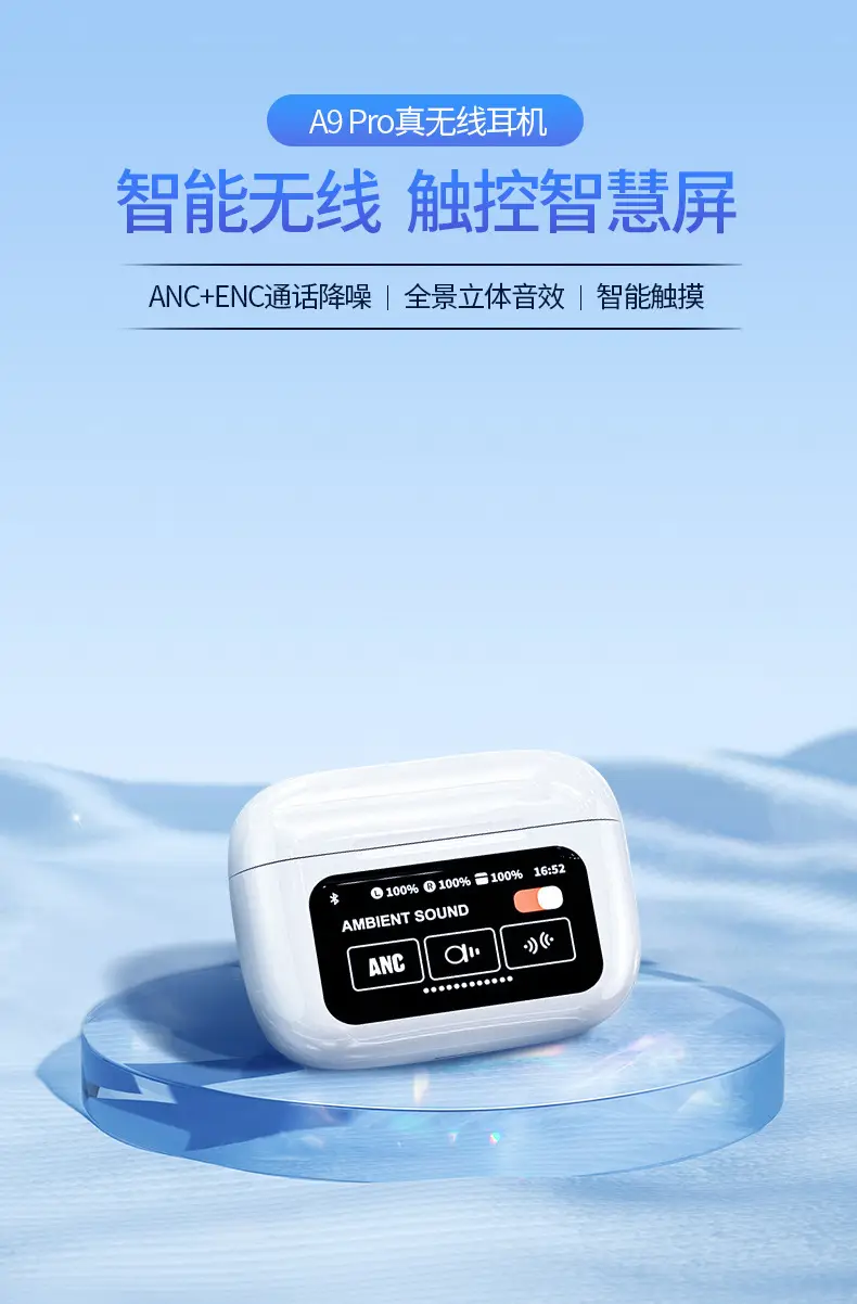 Cross-border Bluetooth Headset with Touch Screen & ANC — feature 5
