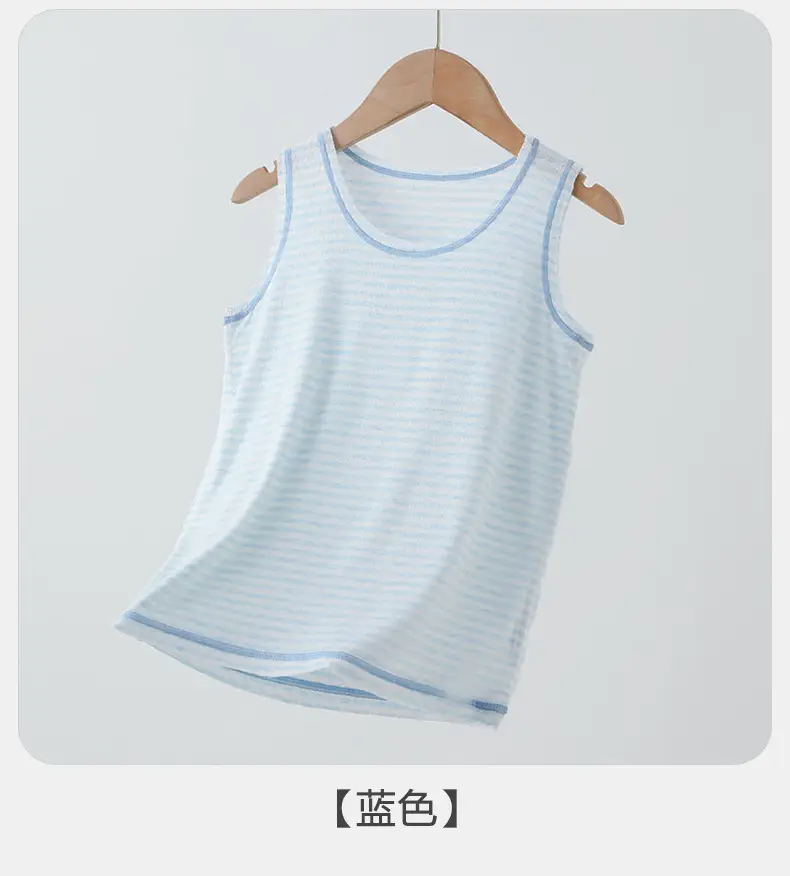 Girls Sleeveless T-Shirt Mesh Breathable Pure Color — feature 14