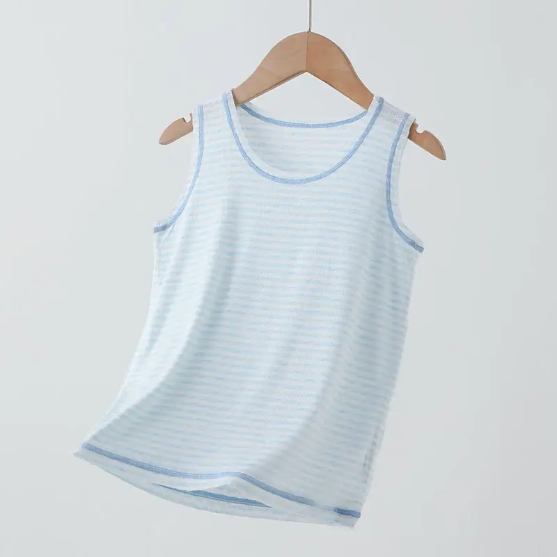 Girls Sleeveless T-Shirt Mesh Breathable Pure Color - Image 2