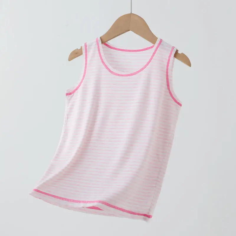 Girls Sleeveless T-Shirt Mesh Breathable Pure Color - Image 3