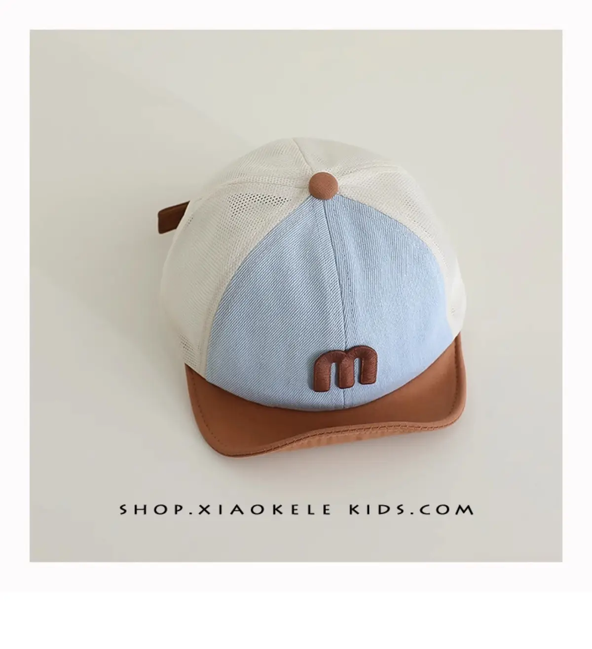 Baby Blue White Korean Letter Cap Sunshade — feature 10