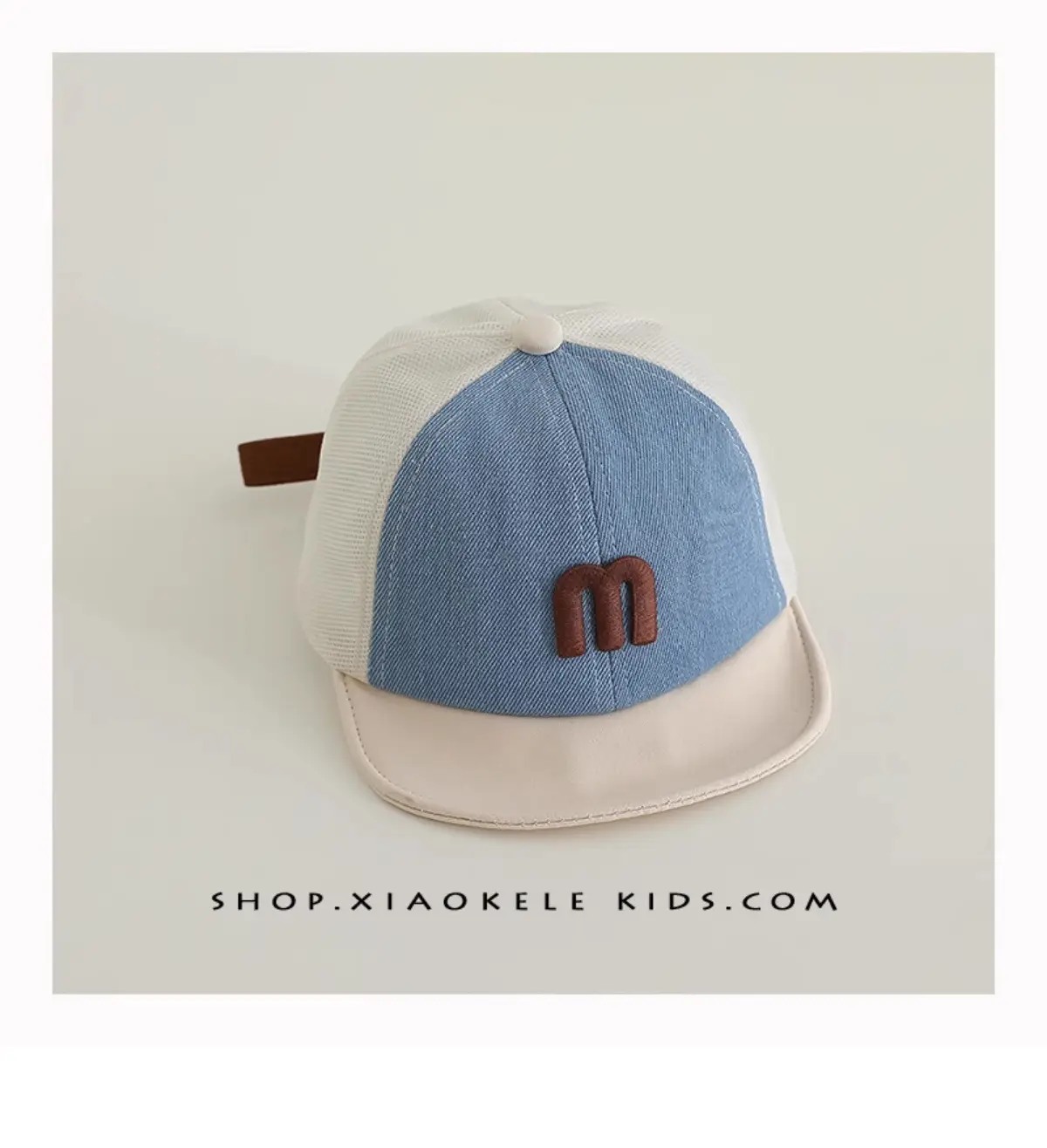 Baby Blue White Korean Letter Cap Sunshade — feature 13