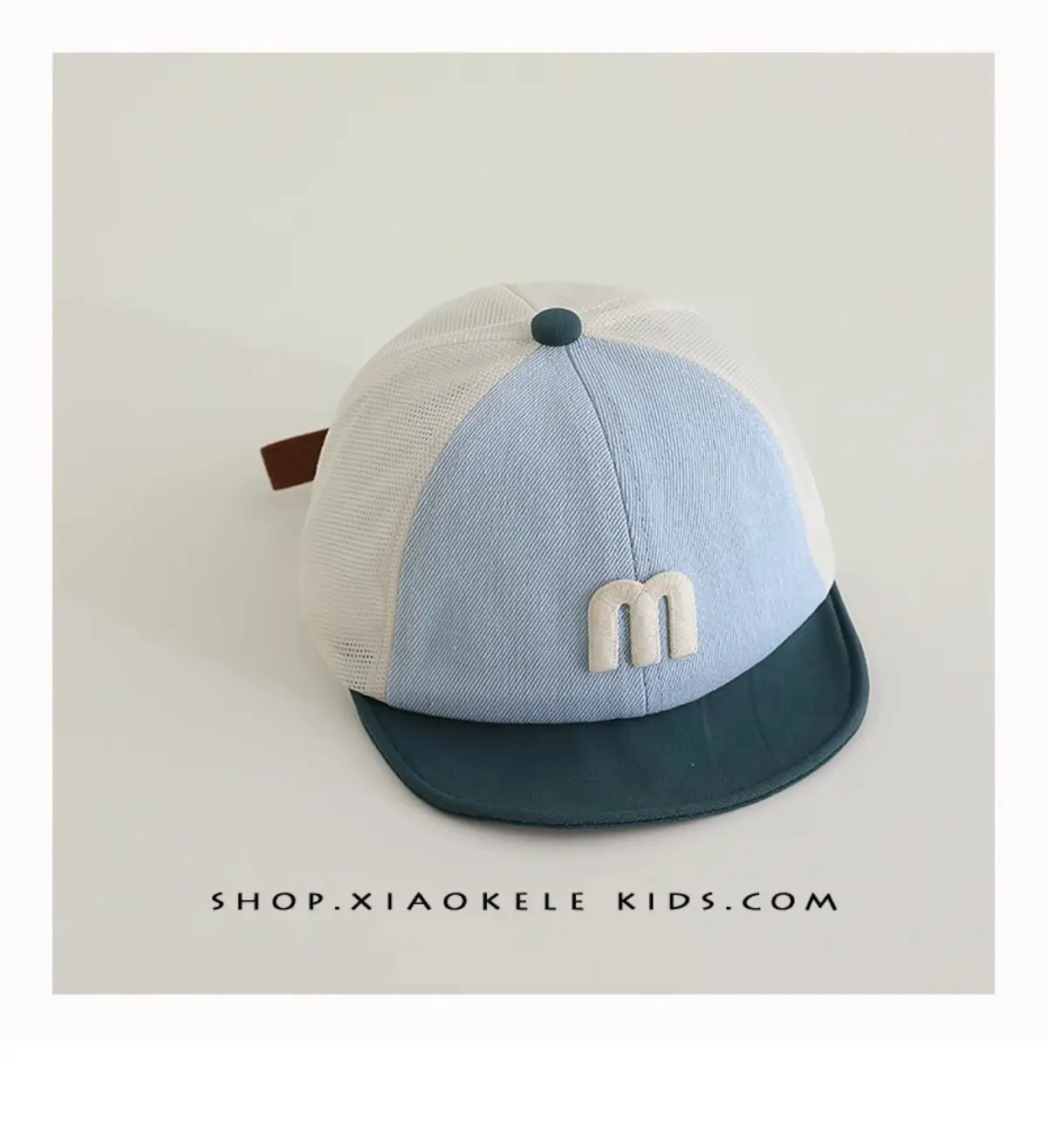 Baby Blue White Korean Letter Cap Sunshade — feature 14