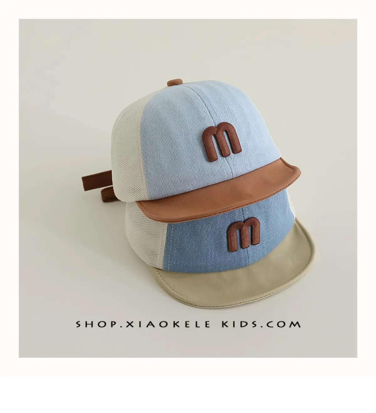 Baby Blue White Korean Letter Cap Sunshade — feature 2