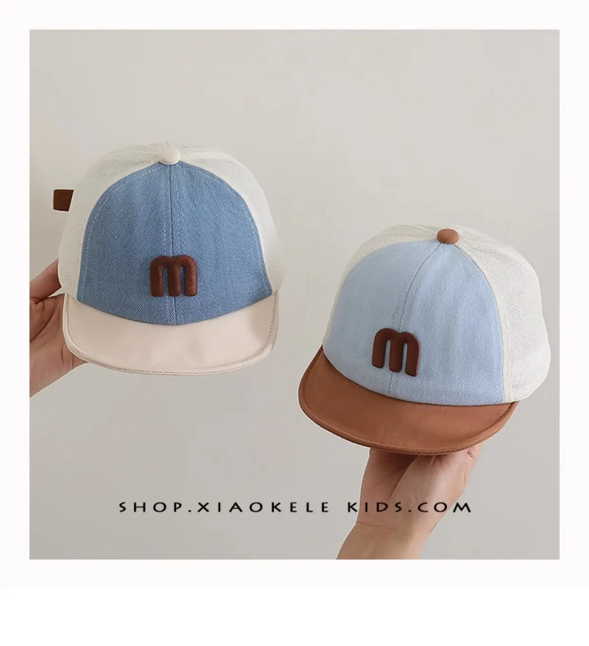 Baby Blue White Korean Letter Cap Sunshade — feature 3