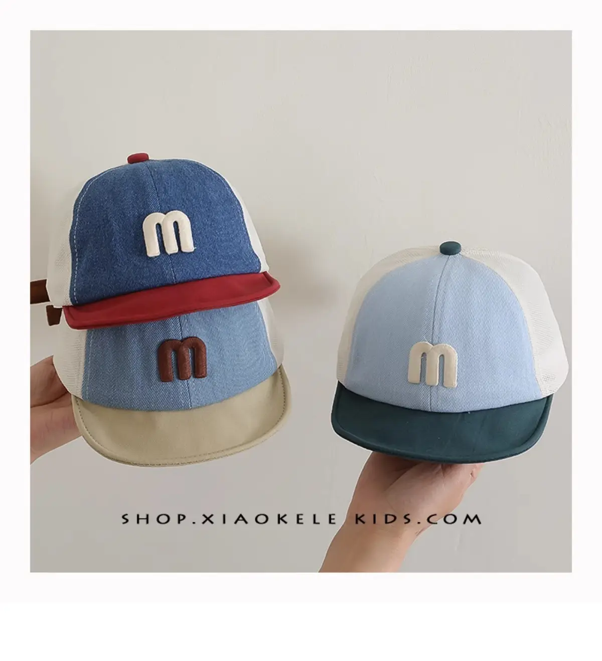 Baby Blue White Korean Letter Cap Sunshade — feature 4