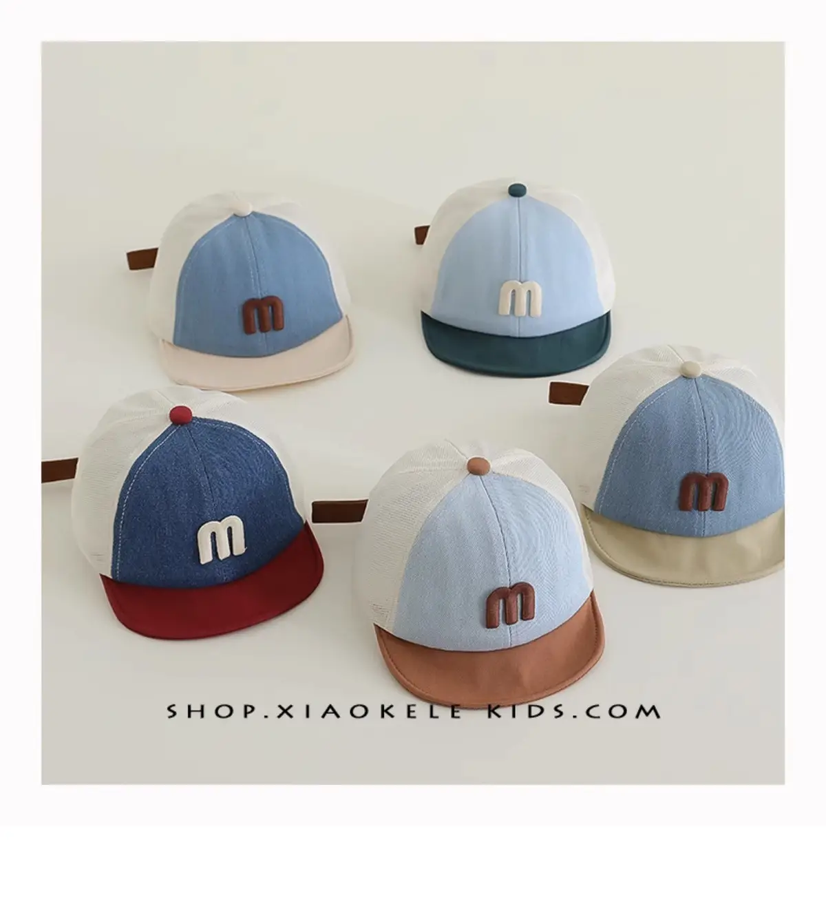 Baby Blue White Korean Letter Cap Sunshade — feature 5