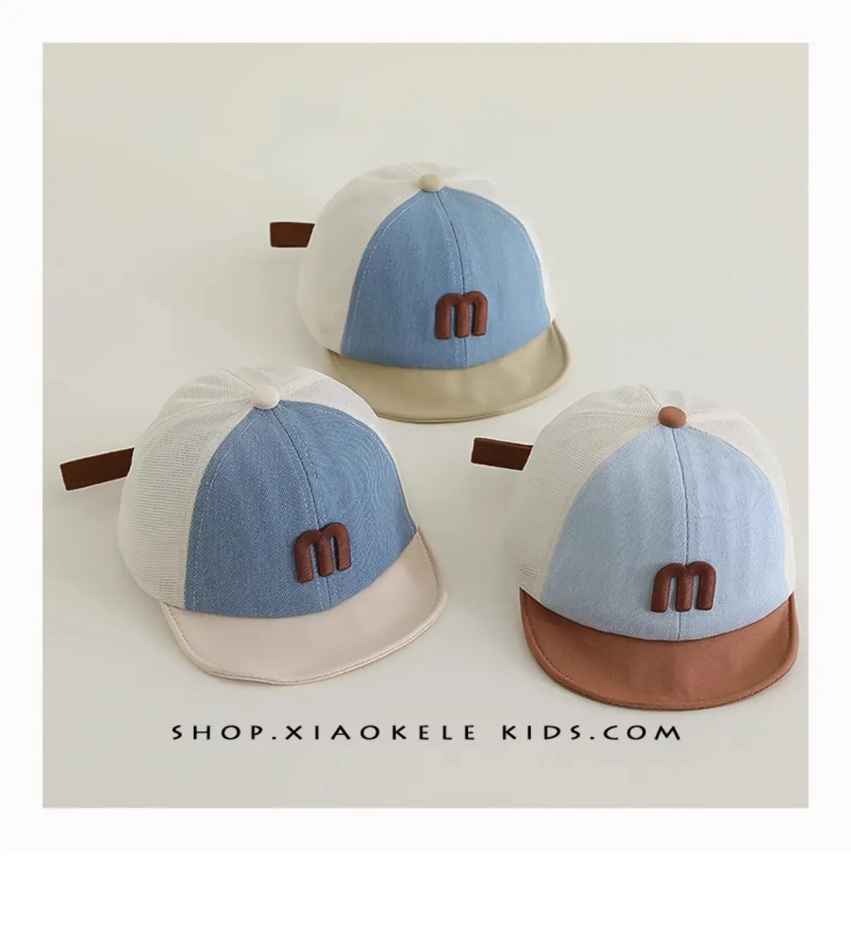 Baby Blue White Korean Letter Cap Sunshade — feature 6