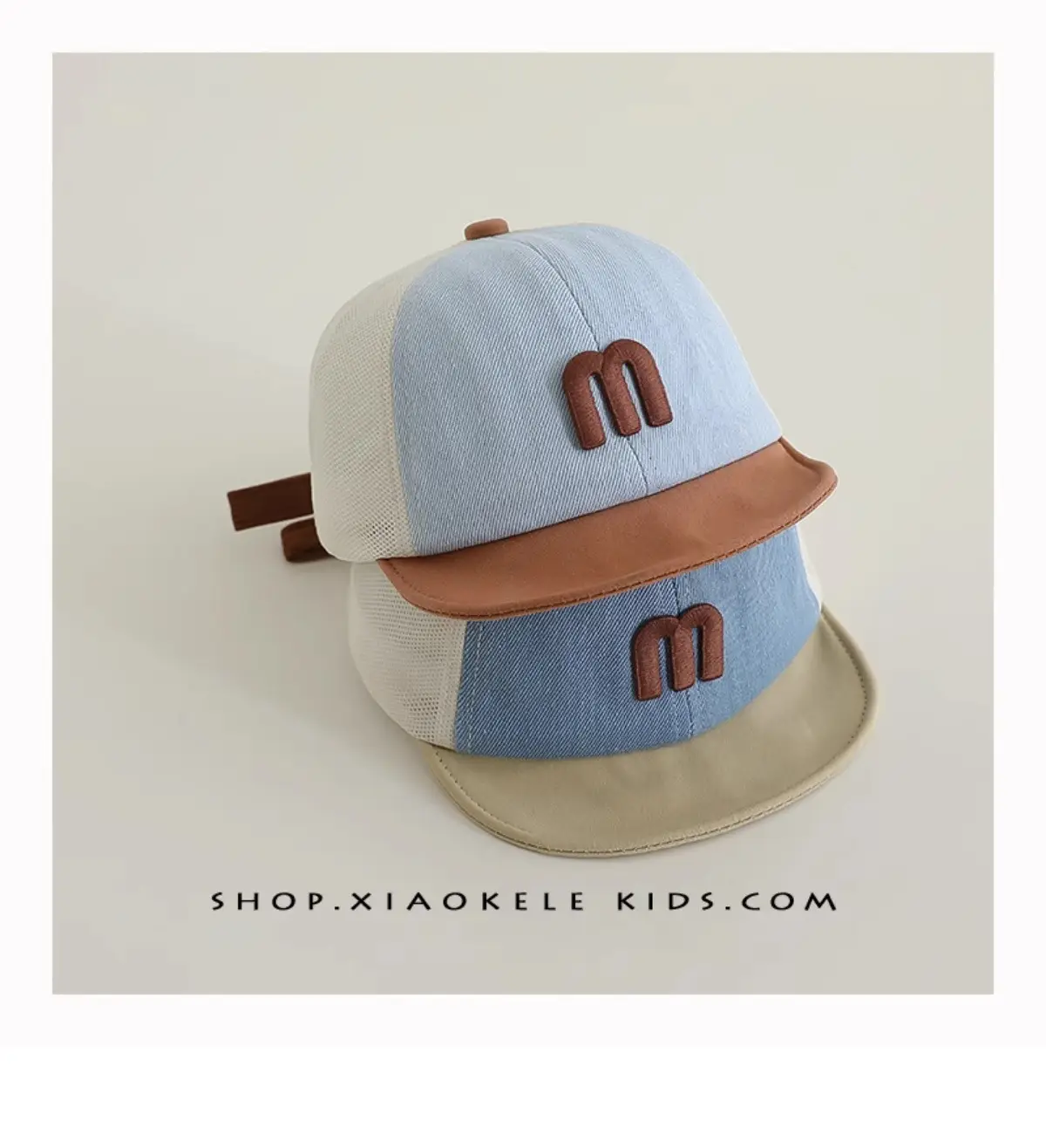 Baby Blue White Korean Letter Cap Sunshade — feature 7