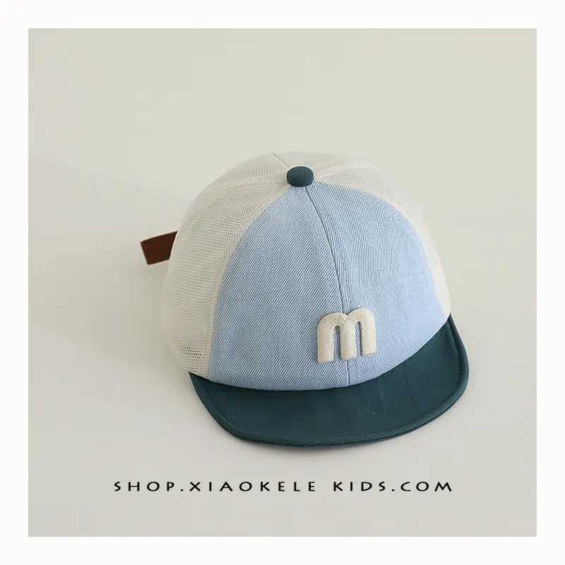 Baby Blue White Korean Letter Cap Sunshade - Image 3