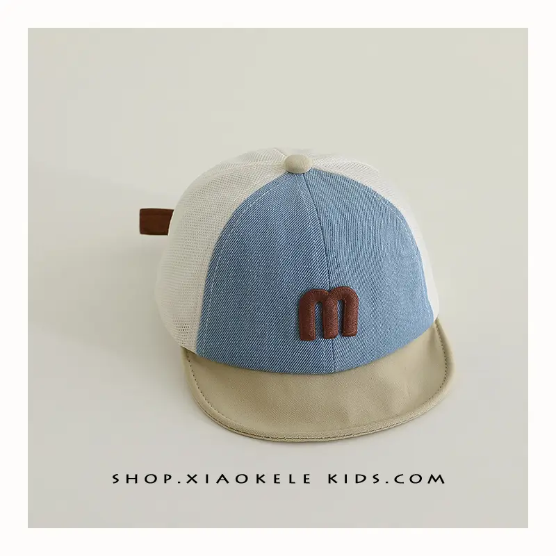 Baby Blue White Korean Letter Cap Sunshade - Image 5