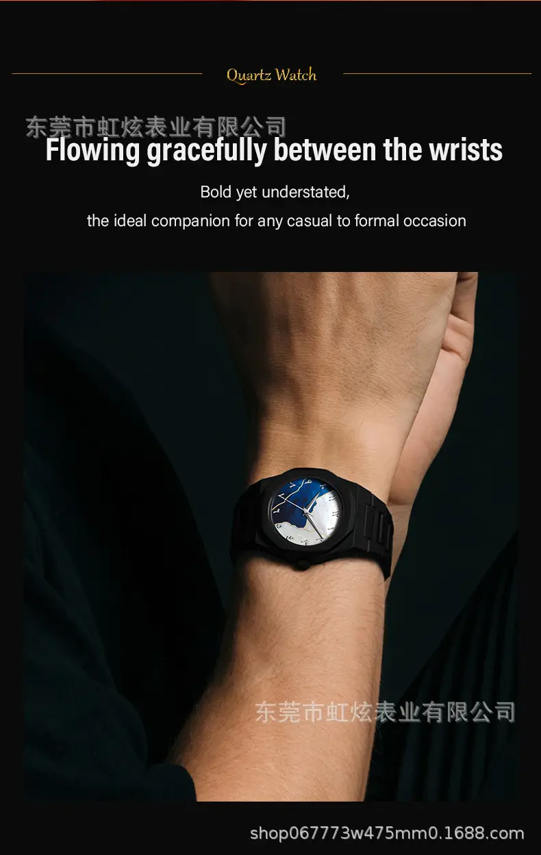 Dopamine Style Men's Black Quartz Watch — feature 2