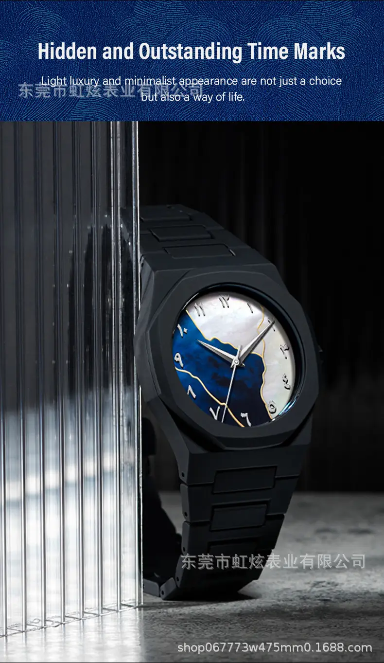 Dopamine Style Men's Black Quartz Watch — feature 3