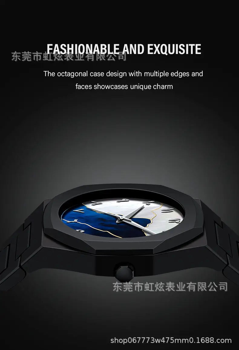 Dopamine Style Men's Black Quartz Watch — feature 4