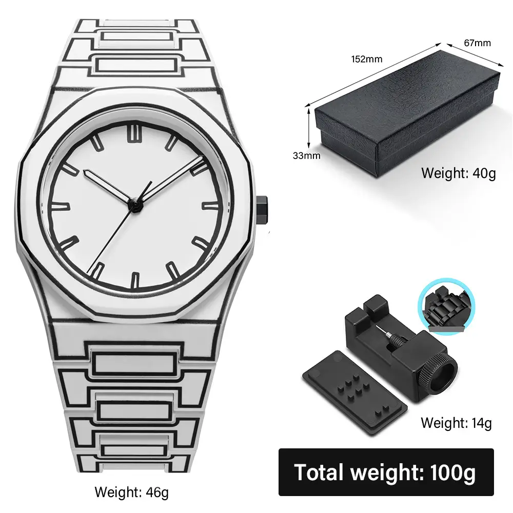 Classic Men's Quartz Watch 100g Plastic Particle Business - Image 2