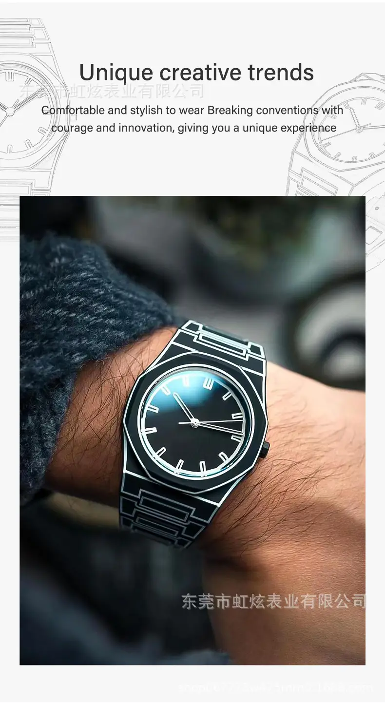 Classic Men's Quartz Watch 100g Plastic Particle Business — feature 3