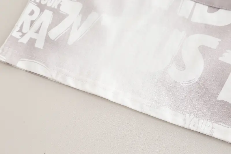 Kids Printed Letter T-Shirt Set White Grey Summer Wear — feature 9