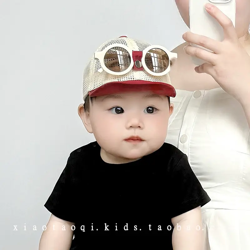 Baby Duckbill Sunglasses Cap for Small Babies Summer Wear - Image 6