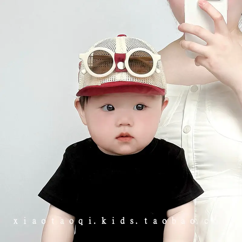Baby Duckbill Sunglasses Cap for Small Babies Summer Wear - Image 7
