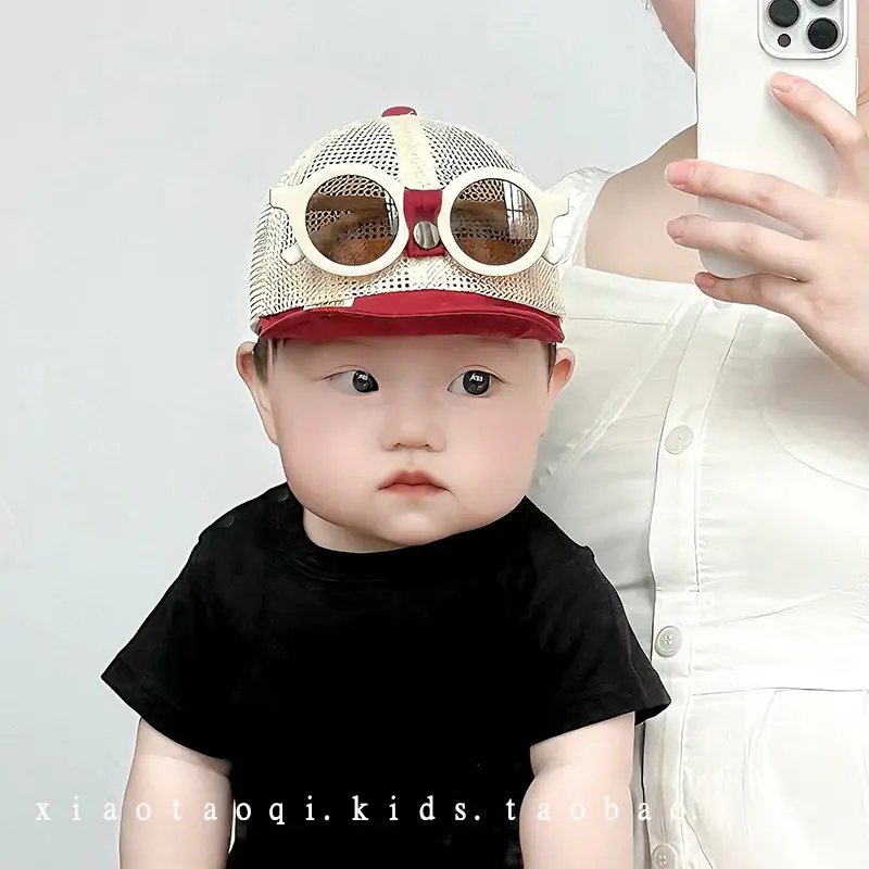 Baby Duckbill Sunglasses Cap for Small Babies Summer Wear - Image 8