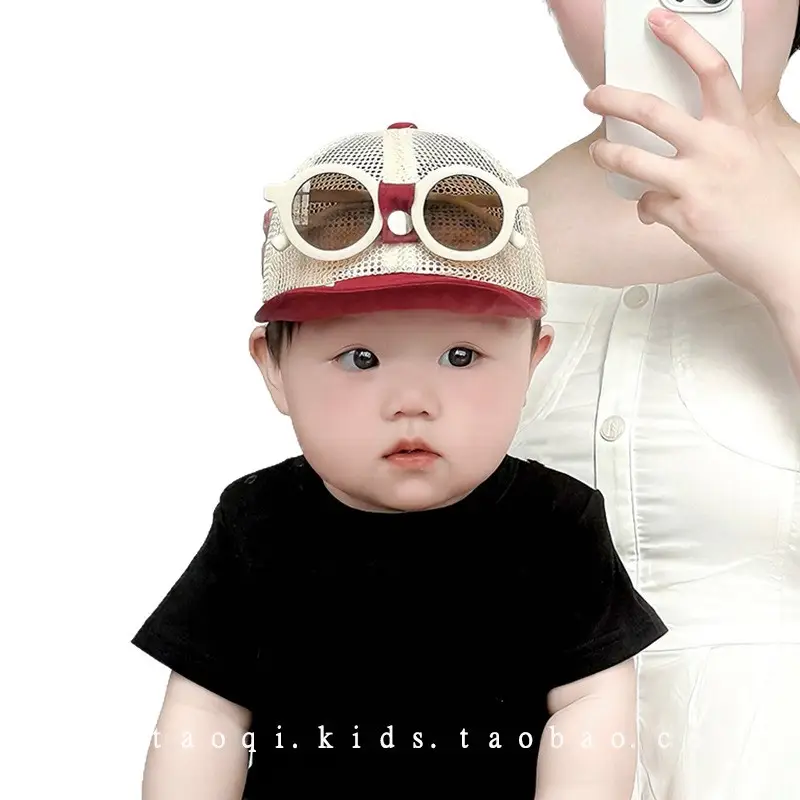 Baby Duckbill Sunglasses Cap for Small Babies Summer Wear - Image 9
