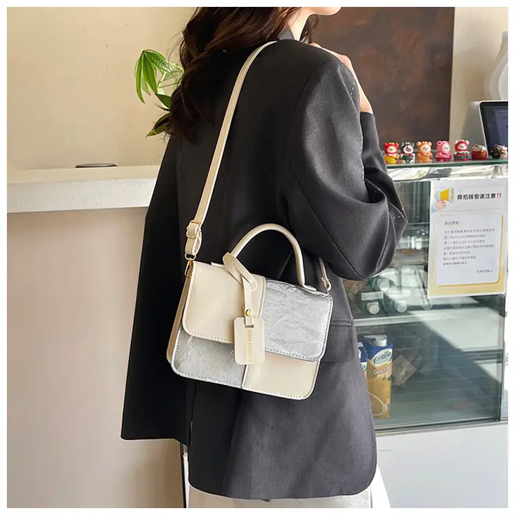 Women's Pink White Square Shoulder Crossbody Bag — feature 13