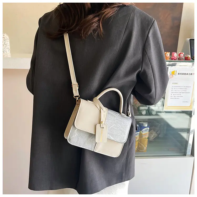 Women's Pink White Square Shoulder Crossbody Bag — feature 16