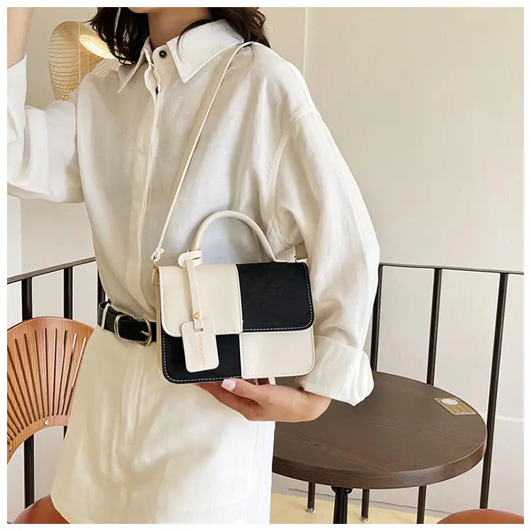 Women's Pink White Square Shoulder Crossbody Bag — feature 19