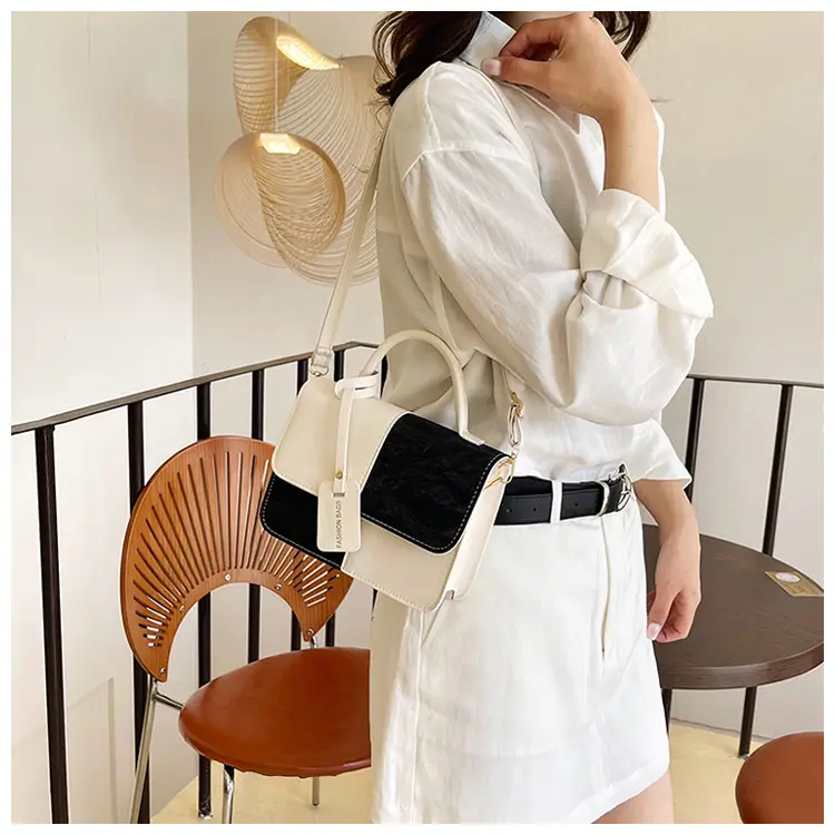 Women's Pink White Square Shoulder Crossbody Bag — feature 20