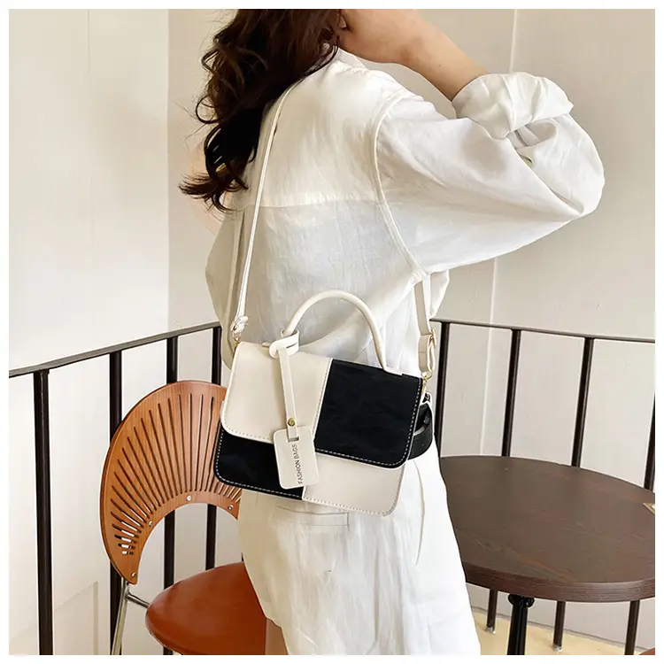 Women's Pink White Square Shoulder Crossbody Bag — feature 21