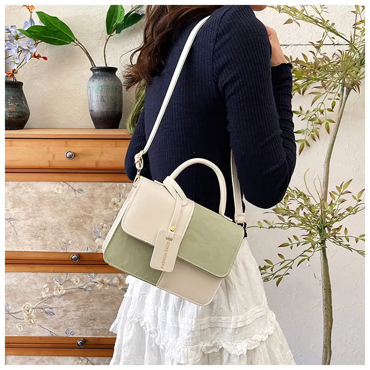 Women's Pink White Square Shoulder Crossbody Bag — feature 26