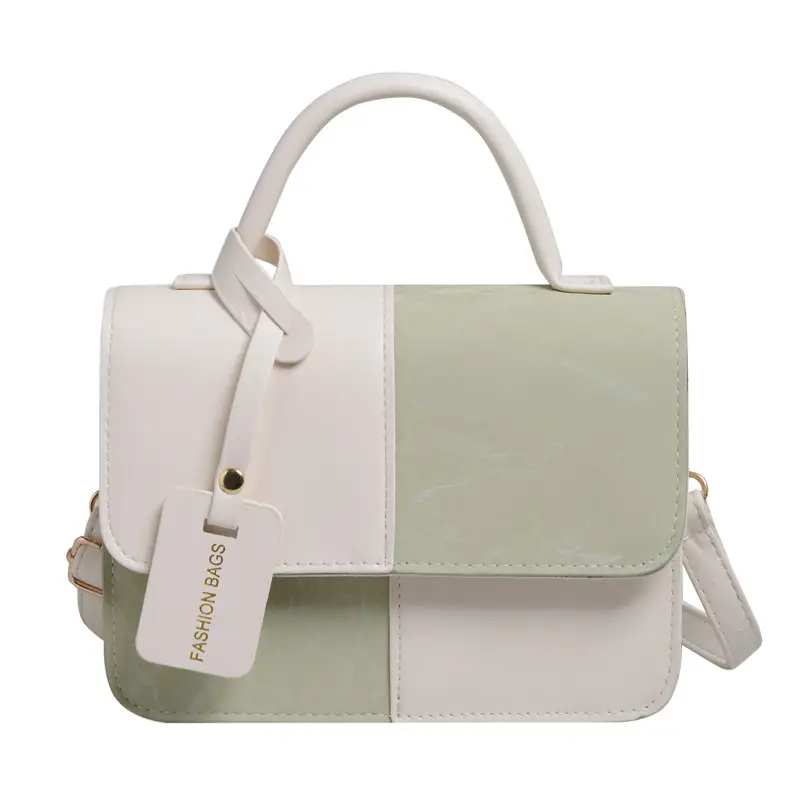 Women's Pink White Square Shoulder Crossbody Bag - Image 5