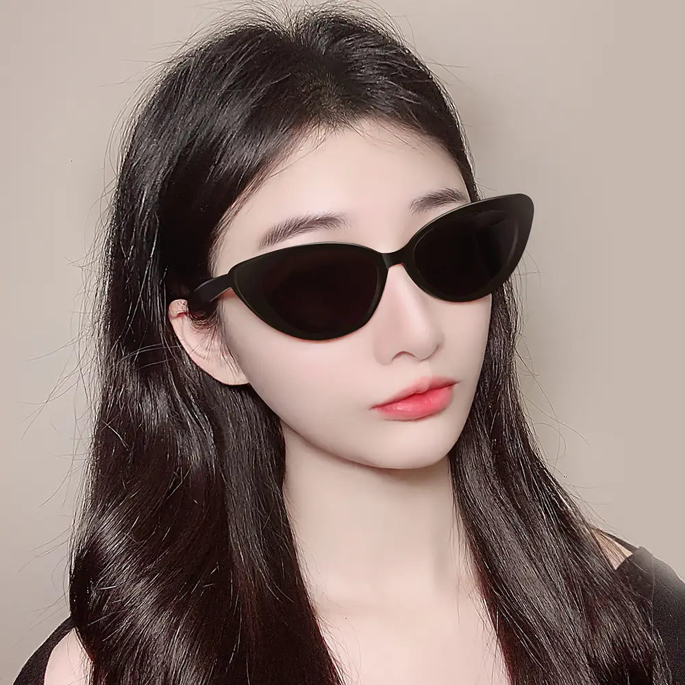 Cat-Eye Sunglasses Black High-End Women Men - Image 8