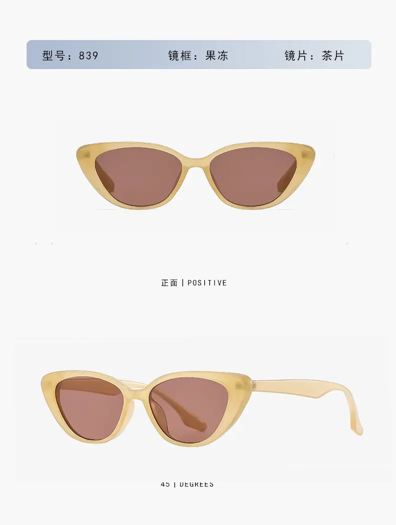 Cat-Eye Sunglasses Black High-End Women Men — feature 10